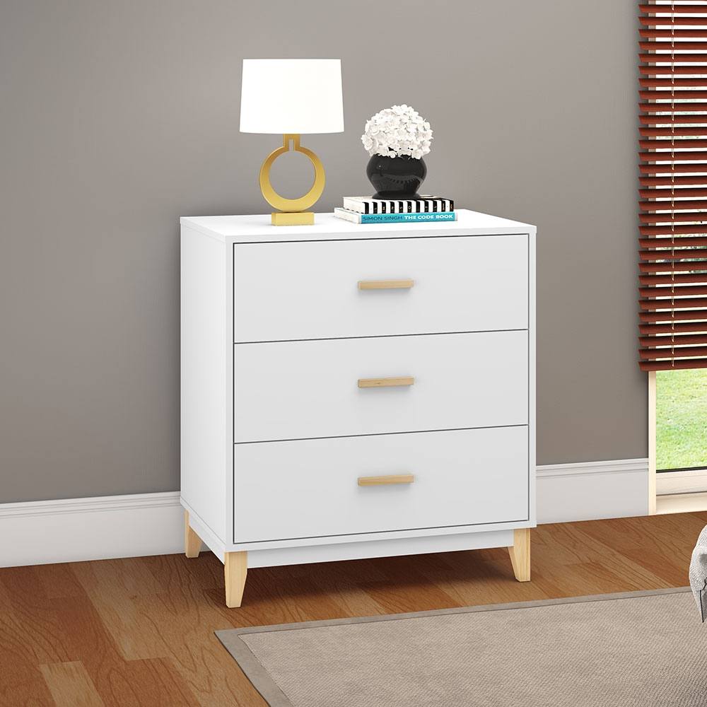 Cômoda 03 Gavetas LE 6008 Branco